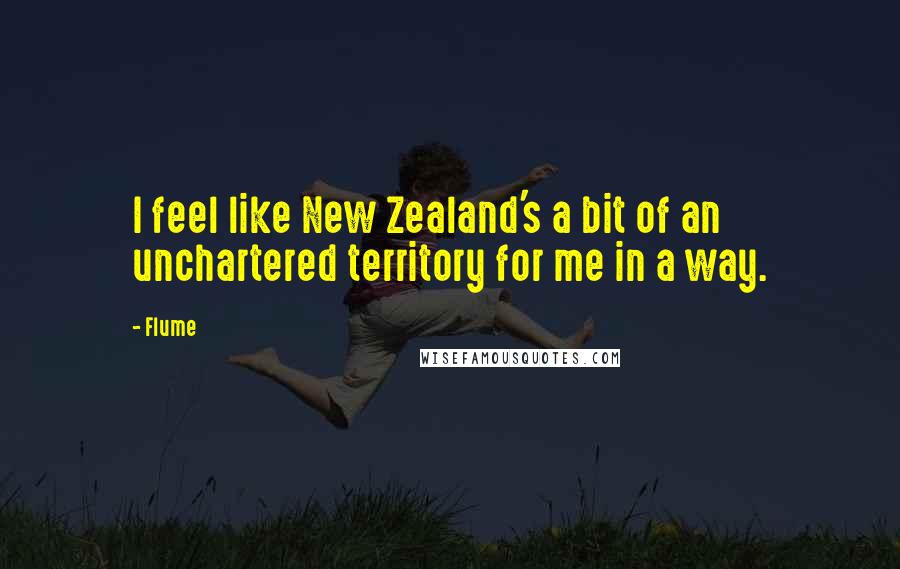 Flume Quotes: I feel like New Zealand's a bit of an unchartered territory for me in a way.