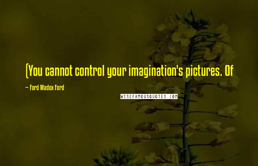 Ford Madox Ford Quotes: (You cannot control your imagination's pictures. Of