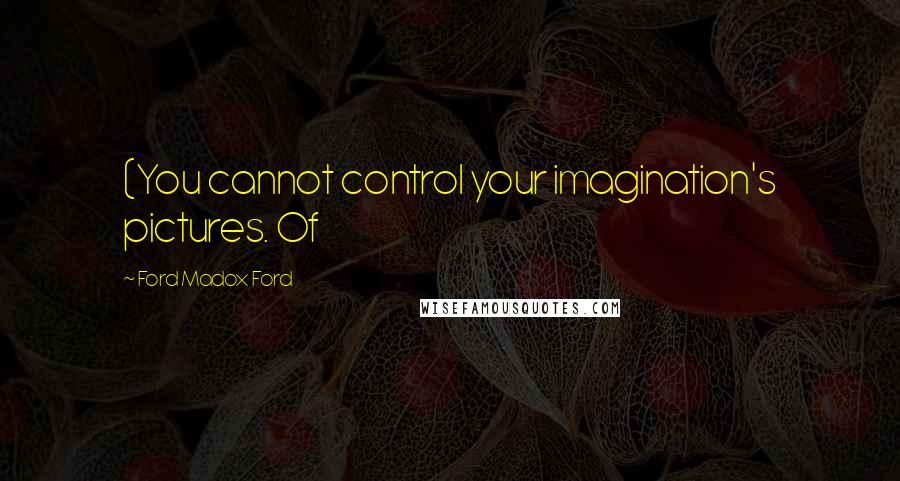 Ford Madox Ford Quotes: (You cannot control your imagination's pictures. Of