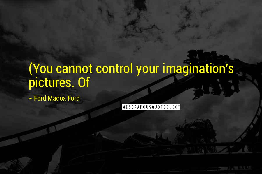Ford Madox Ford Quotes: (You cannot control your imagination's pictures. Of