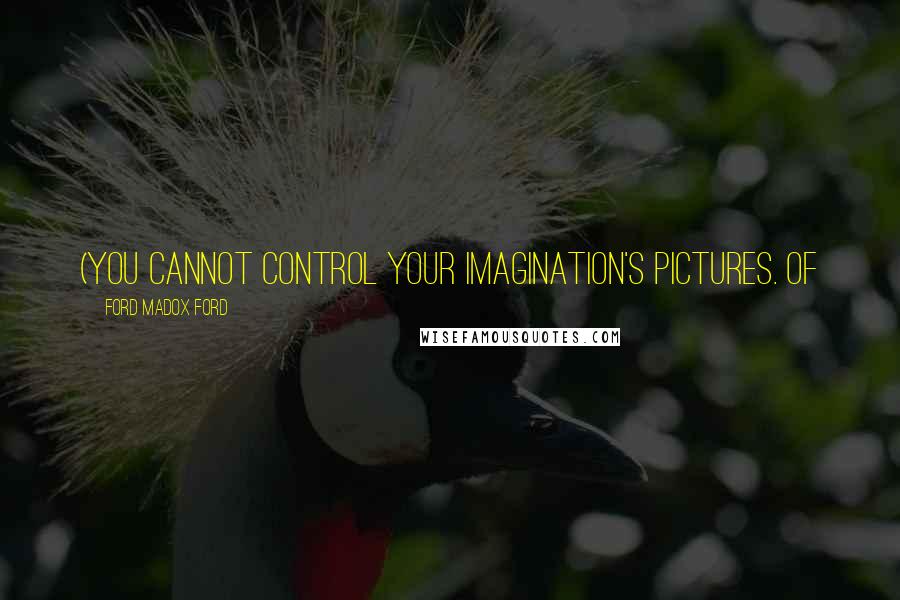 Ford Madox Ford Quotes: (You cannot control your imagination's pictures. Of