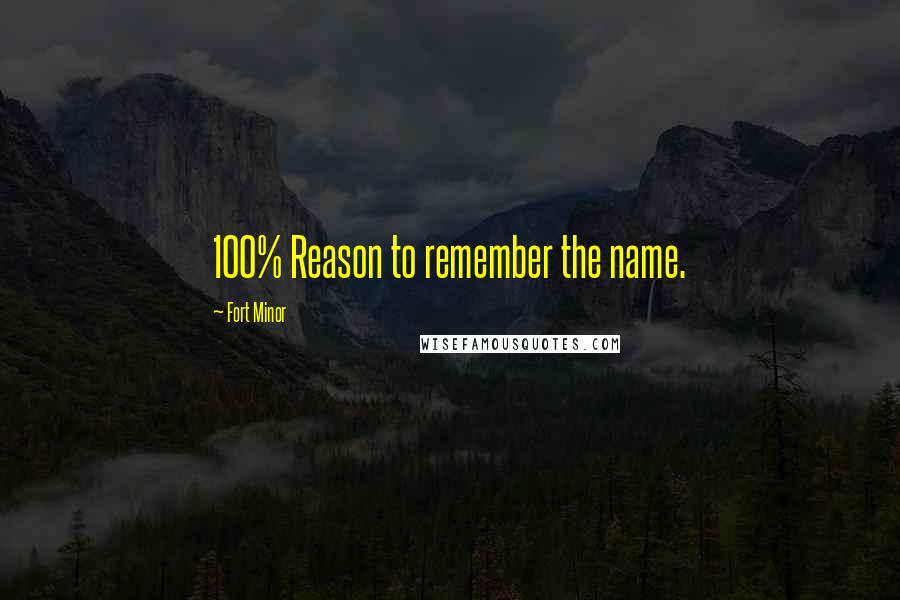 Fort Minor Quotes: 100% Reason to remember the name.