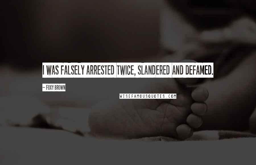 Foxy Brown Quotes: I was falsely arrested twice, slandered and defamed.