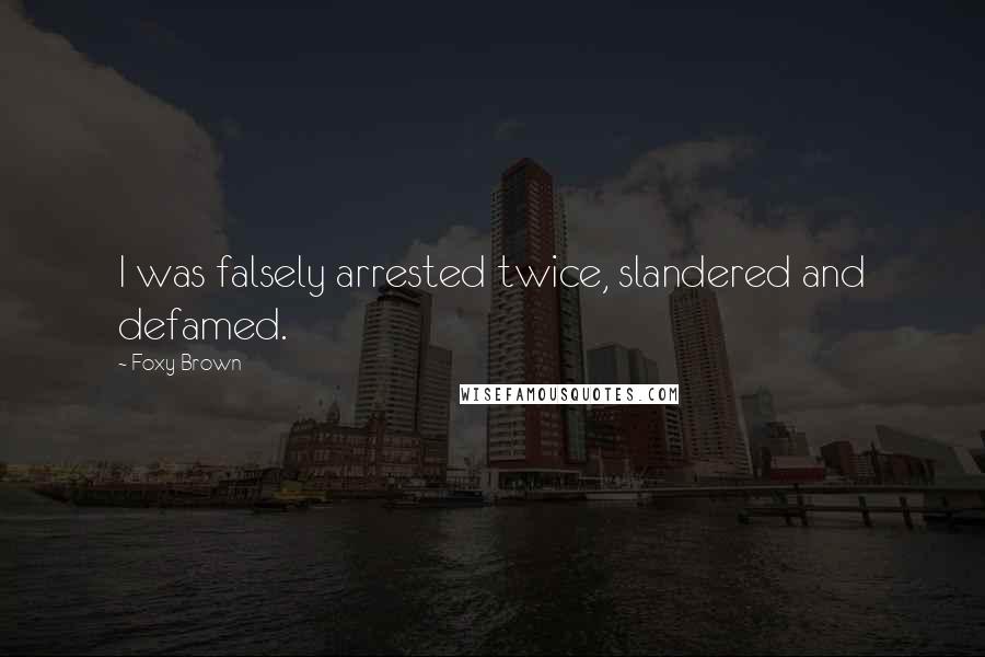 Foxy Brown Quotes: I was falsely arrested twice, slandered and defamed.