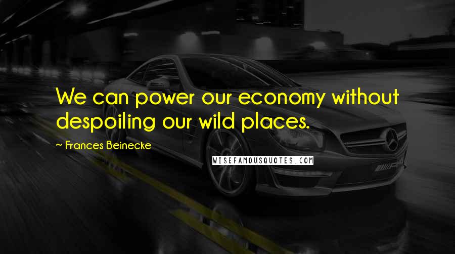 Frances Beinecke Quotes: We can power our economy without despoiling our wild places.