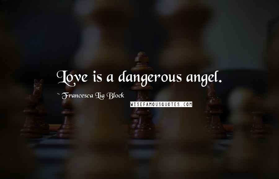 Francesca Lia Block Quotes: Love is a dangerous angel.