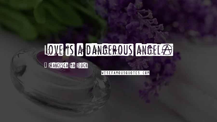 Francesca Lia Block Quotes: Love is a dangerous angel.