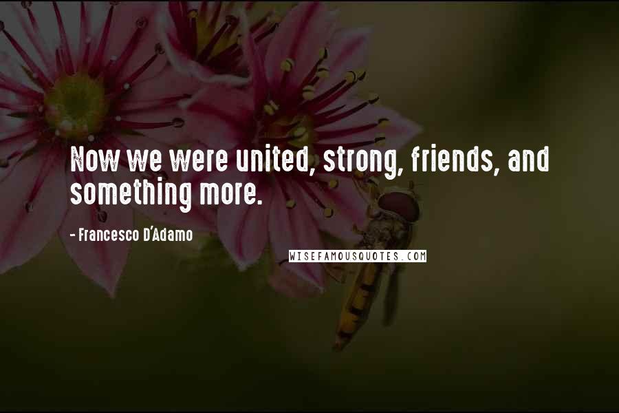 Francesco D'Adamo Quotes: Now we were united, strong, friends, and something more.