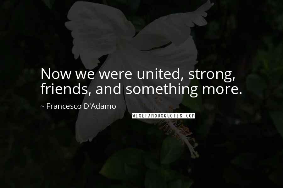 Francesco D'Adamo Quotes: Now we were united, strong, friends, and something more.