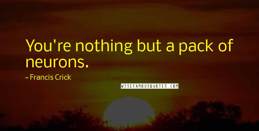 Francis Crick Quotes: You're nothing but a pack of neurons.