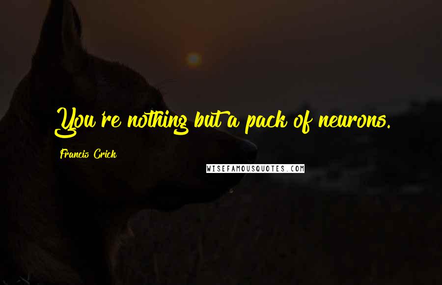 Francis Crick Quotes: You're nothing but a pack of neurons.