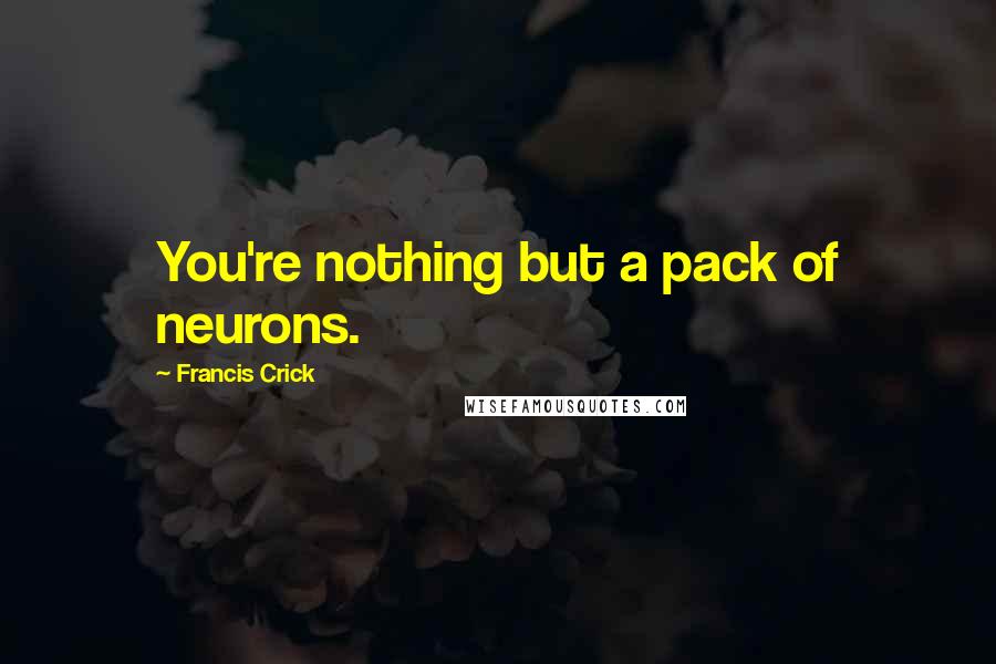 Francis Crick Quotes: You're nothing but a pack of neurons.