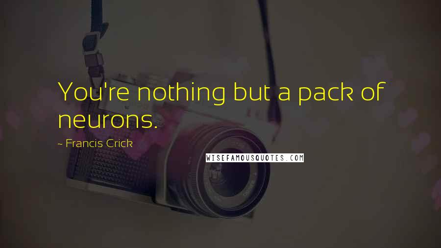 Francis Crick Quotes: You're nothing but a pack of neurons.
