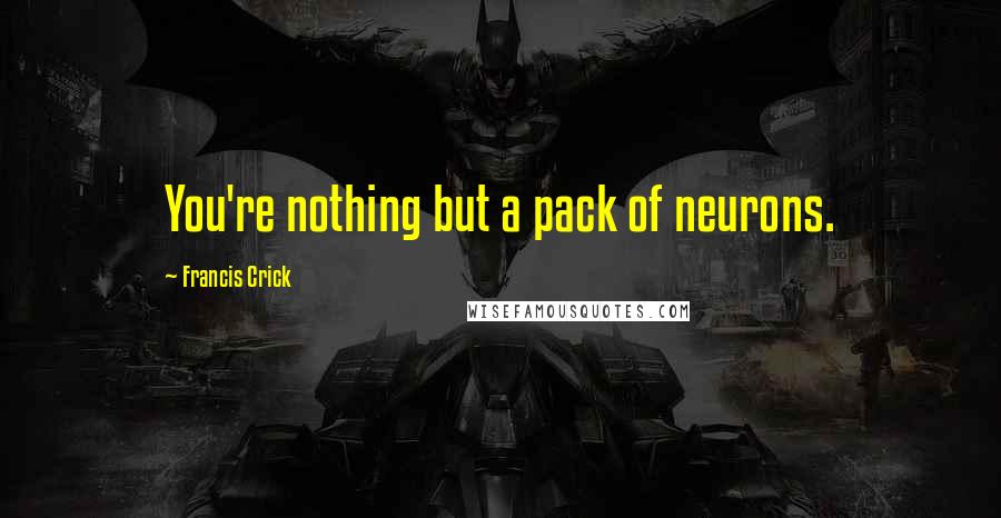 Francis Crick Quotes: You're nothing but a pack of neurons.
