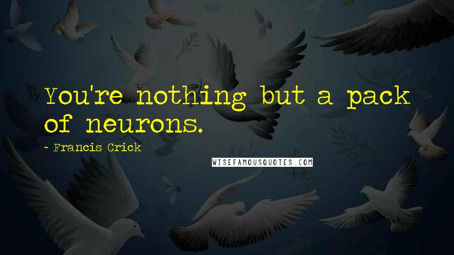 Francis Crick Quotes: You're nothing but a pack of neurons.
