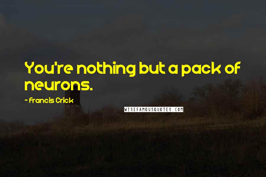 Francis Crick Quotes: You're nothing but a pack of neurons.