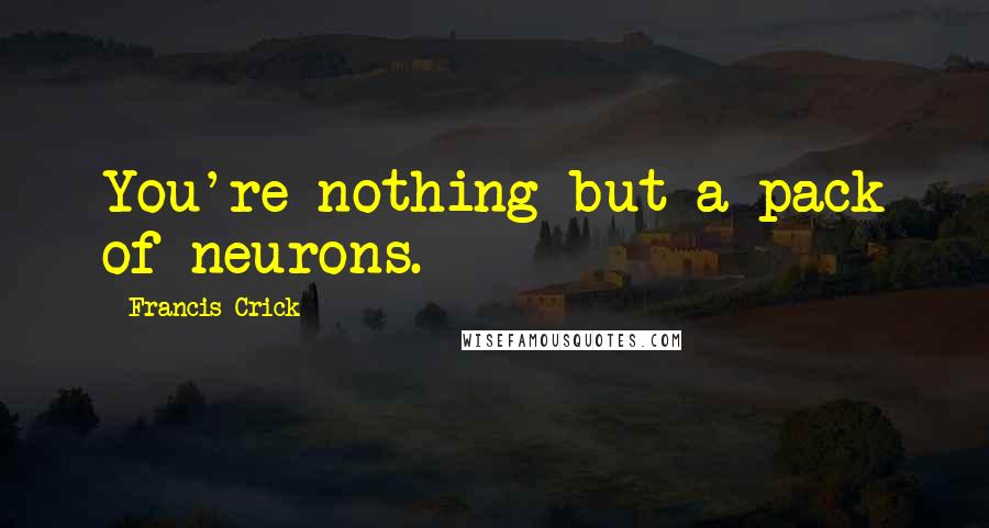 Francis Crick Quotes: You're nothing but a pack of neurons.