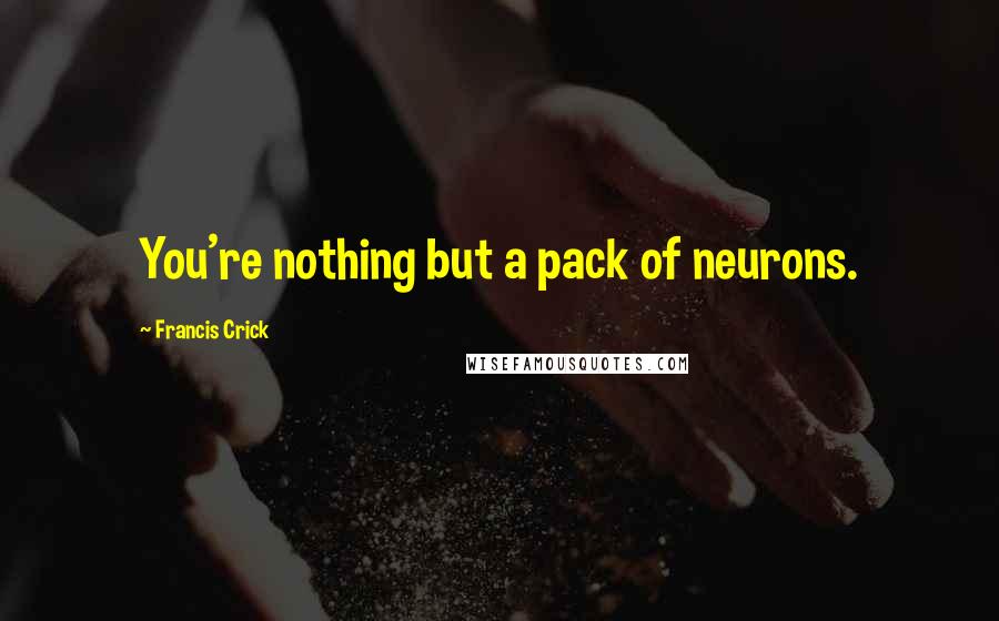 Francis Crick Quotes: You're nothing but a pack of neurons.
