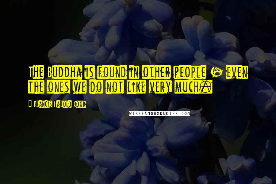 Francis Harold Cook Quotes: The Buddha is found in other people - even the ones we do not like very much.