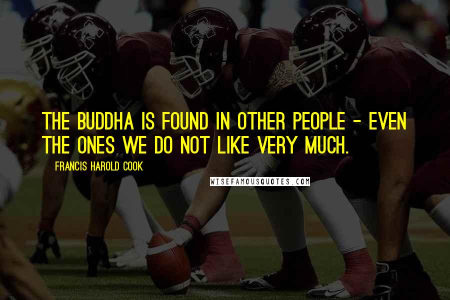 Francis Harold Cook Quotes: The Buddha is found in other people - even the ones we do not like very much.