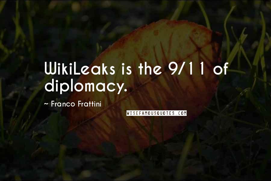 Franco Frattini Quotes: WikiLeaks is the 9/11 of diplomacy.