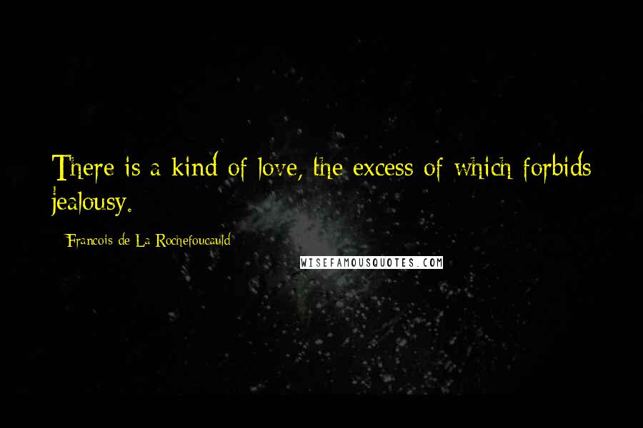 Francois De La Rochefoucauld Quotes: There is a kind of love, the excess of which forbids jealousy.