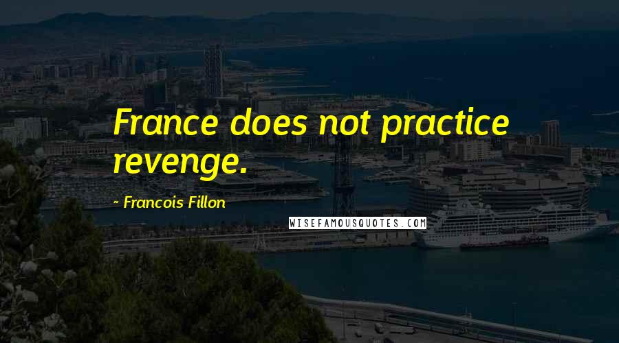 Francois Fillon Quotes: France does not practice revenge.