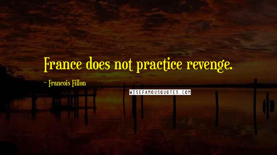Francois Fillon Quotes: France does not practice revenge.
