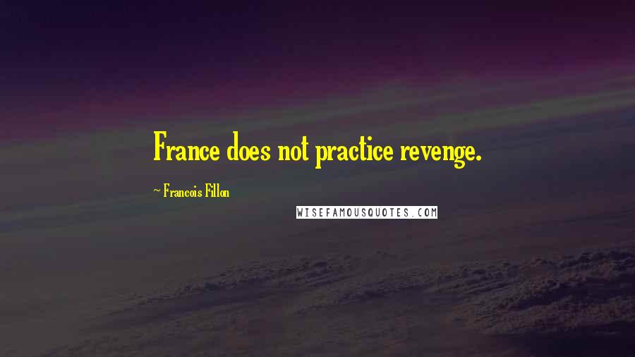 Francois Fillon Quotes: France does not practice revenge.