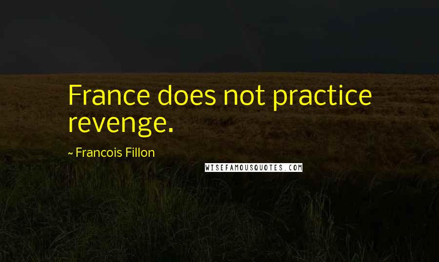 Francois Fillon Quotes: France does not practice revenge.