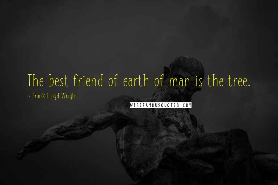 Frank Lloyd Wright Quotes: The best friend of earth of man is the tree.