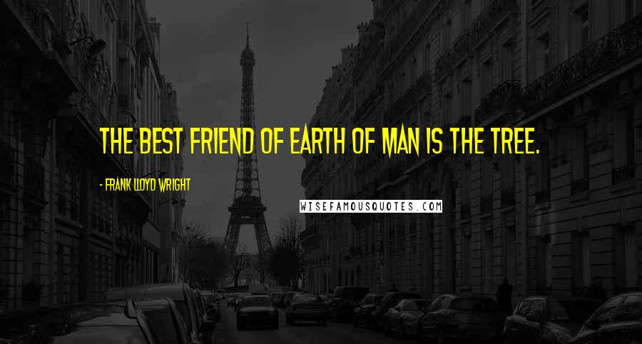 Frank Lloyd Wright Quotes: The best friend of earth of man is the tree.