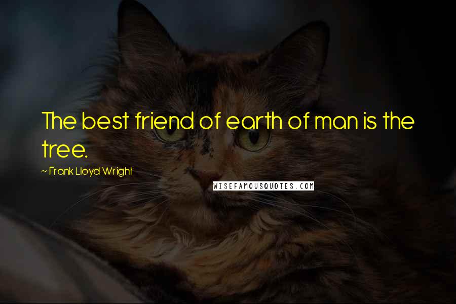 Frank Lloyd Wright Quotes: The best friend of earth of man is the tree.