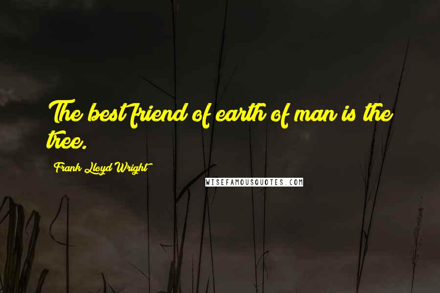 Frank Lloyd Wright Quotes: The best friend of earth of man is the tree.