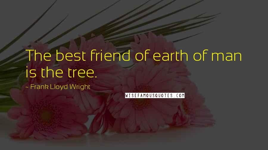 Frank Lloyd Wright Quotes: The best friend of earth of man is the tree.