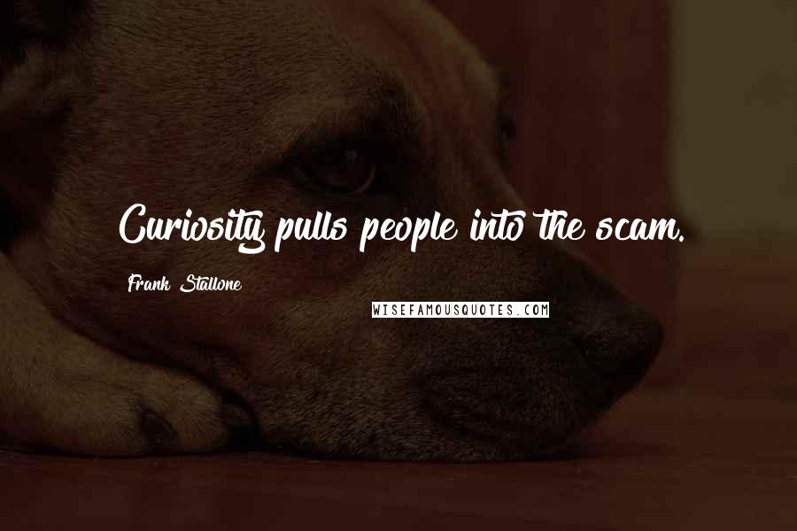 Frank Stallone Quotes: Curiosity pulls people into the scam.