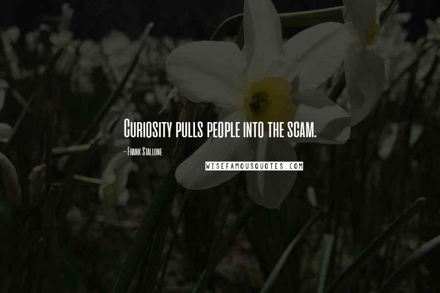 Frank Stallone Quotes: Curiosity pulls people into the scam.