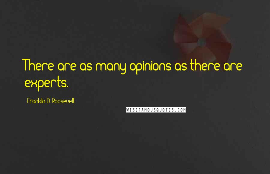 Franklin D. Roosevelt Quotes: There are as many opinions as there are experts.