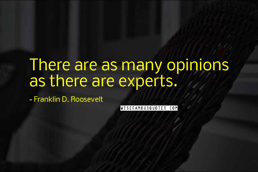 Franklin D. Roosevelt Quotes: There are as many opinions as there are experts.