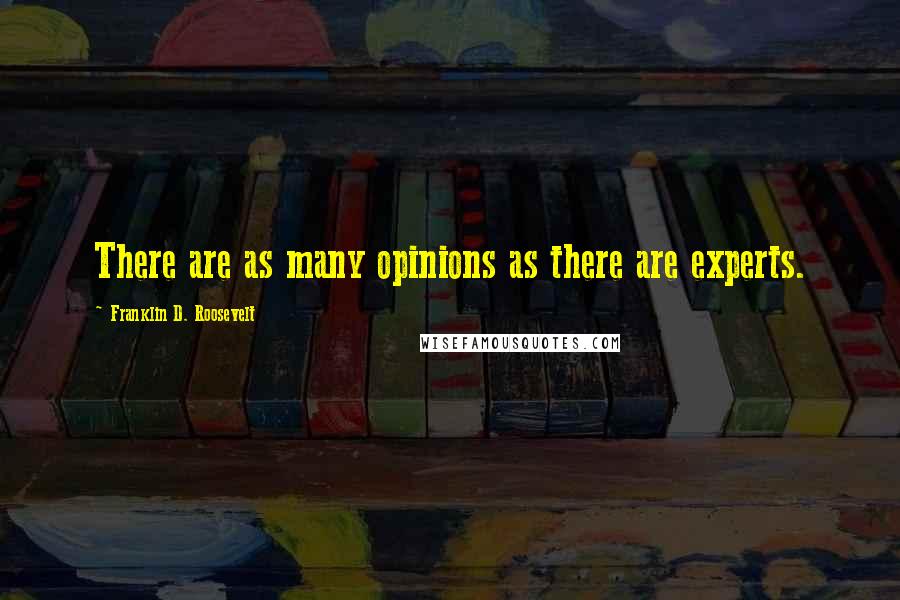 Franklin D. Roosevelt Quotes: There are as many opinions as there are experts.