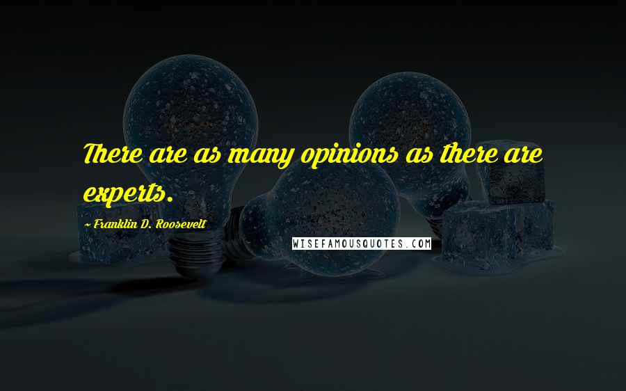 Franklin D. Roosevelt Quotes: There are as many opinions as there are experts.