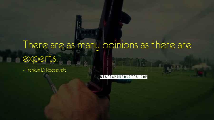 Franklin D. Roosevelt Quotes: There are as many opinions as there are experts.