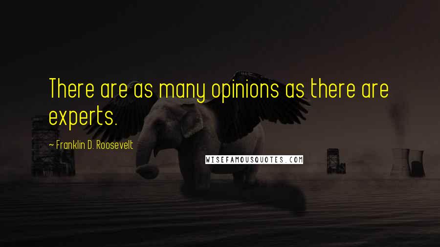 Franklin D. Roosevelt Quotes: There are as many opinions as there are experts.