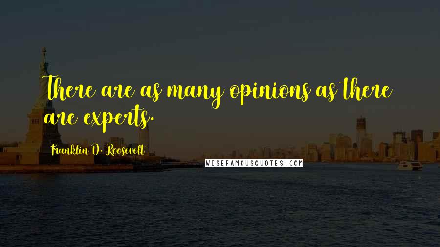 Franklin D. Roosevelt Quotes: There are as many opinions as there are experts.