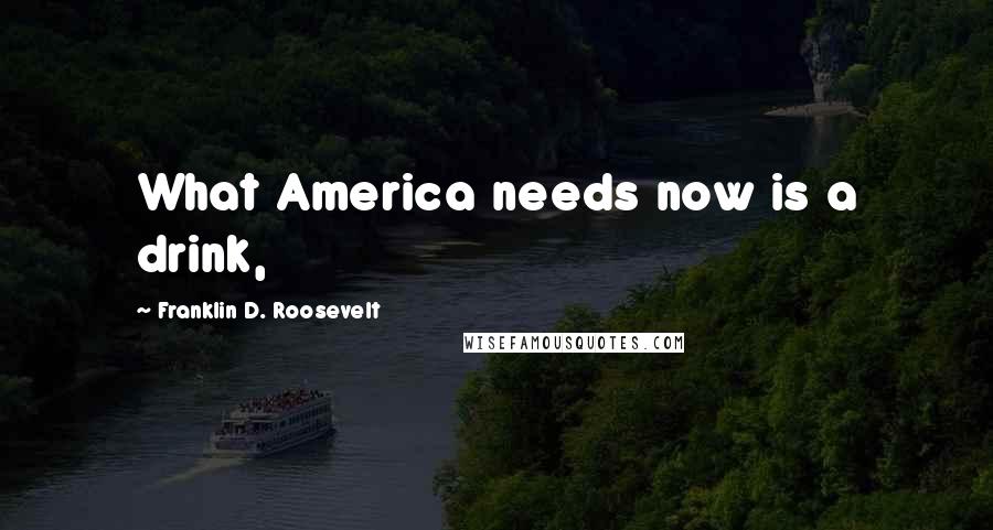 Franklin D. Roosevelt Quotes: What America needs now is a drink,