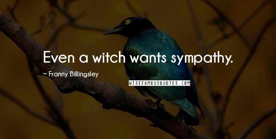 Franny Billingsley Quotes: Even a witch wants sympathy.
