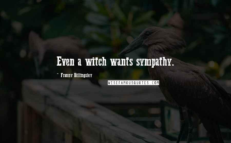 Franny Billingsley Quotes: Even a witch wants sympathy.