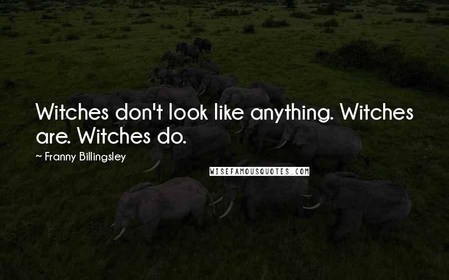 Franny Billingsley Quotes: Witches don't look like anything. Witches are. Witches do.