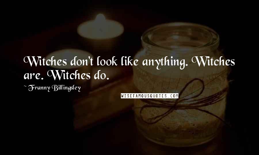 Franny Billingsley Quotes: Witches don't look like anything. Witches are. Witches do.