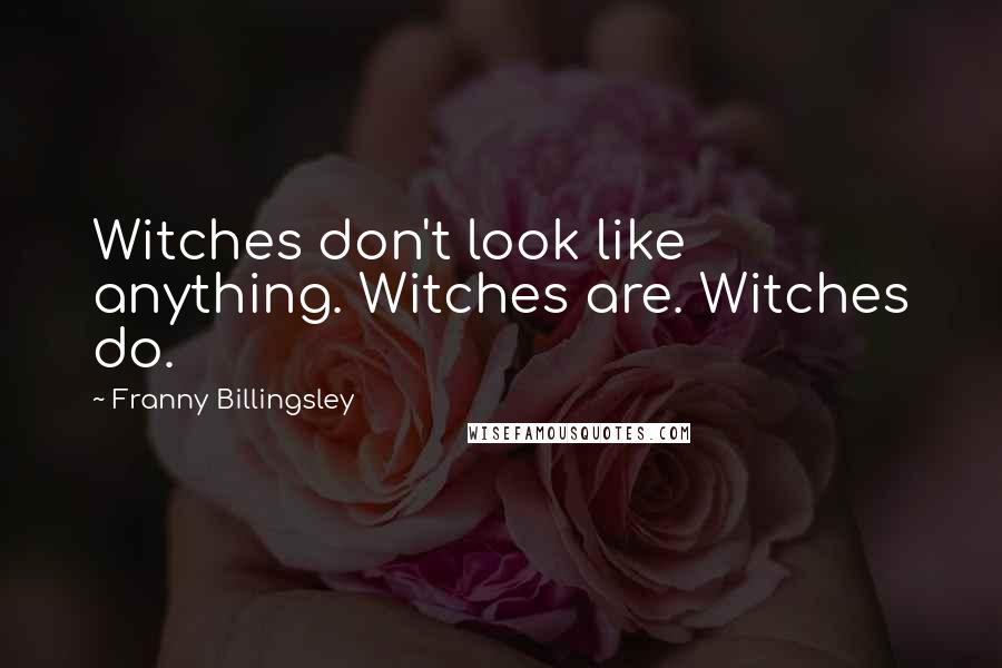 Franny Billingsley Quotes: Witches don't look like anything. Witches are. Witches do.